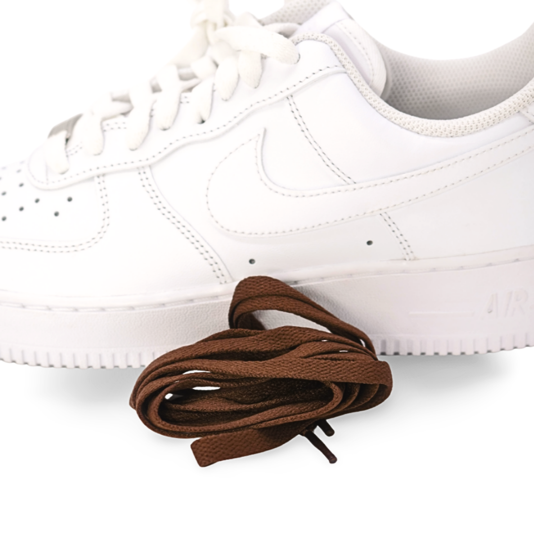 Brown flat laces
