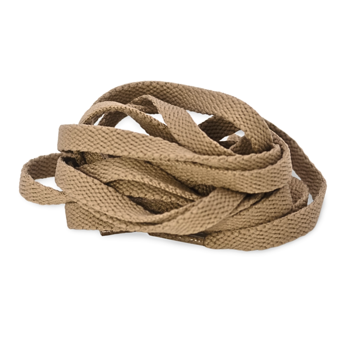 Khaki Brown flat Laces