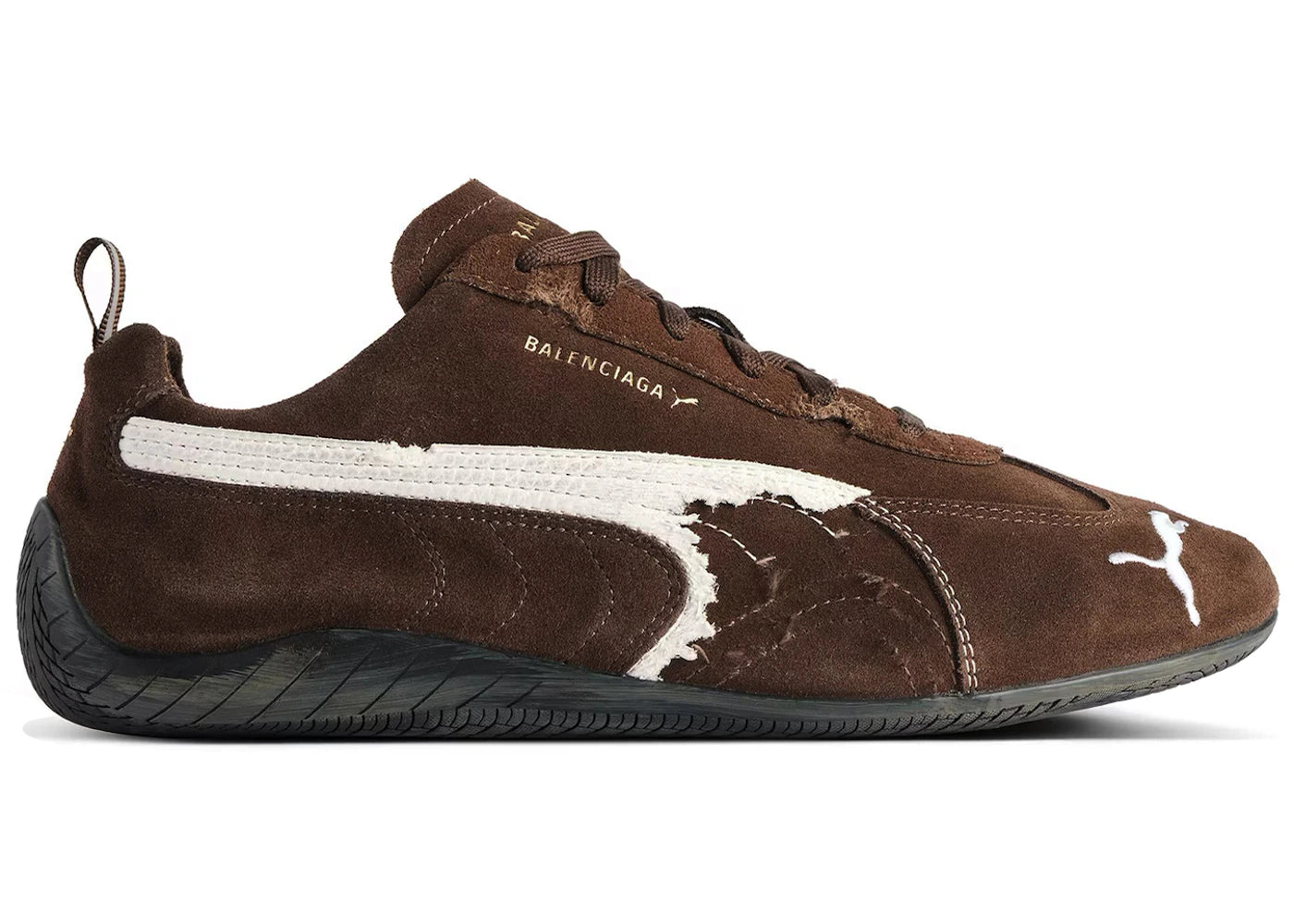 Balenciaga x Puma Speedcat Suede Distressed Brown White - 847146 WSDSD 2910