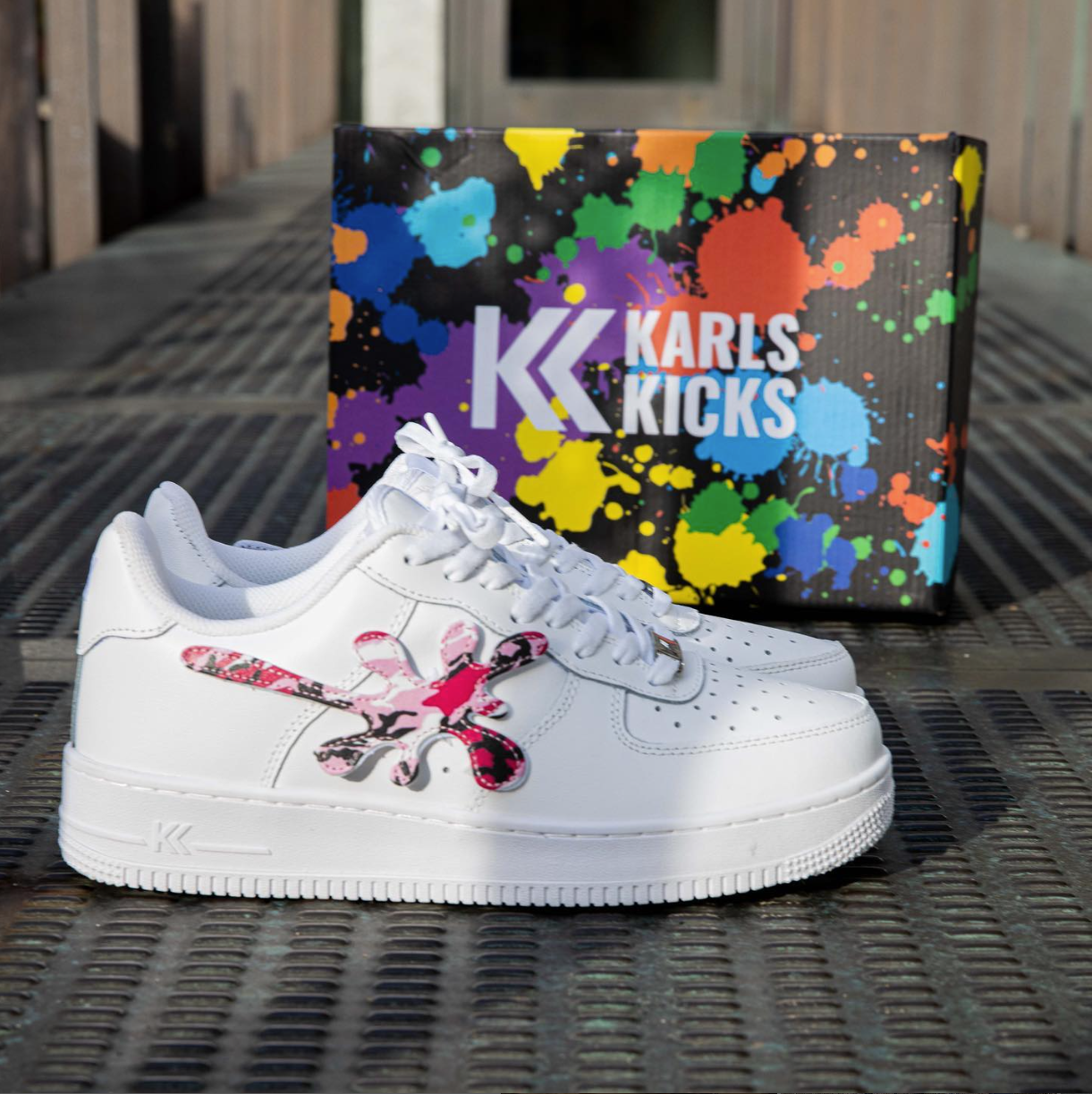 KarlsKicks Splatter Patch Sneakers