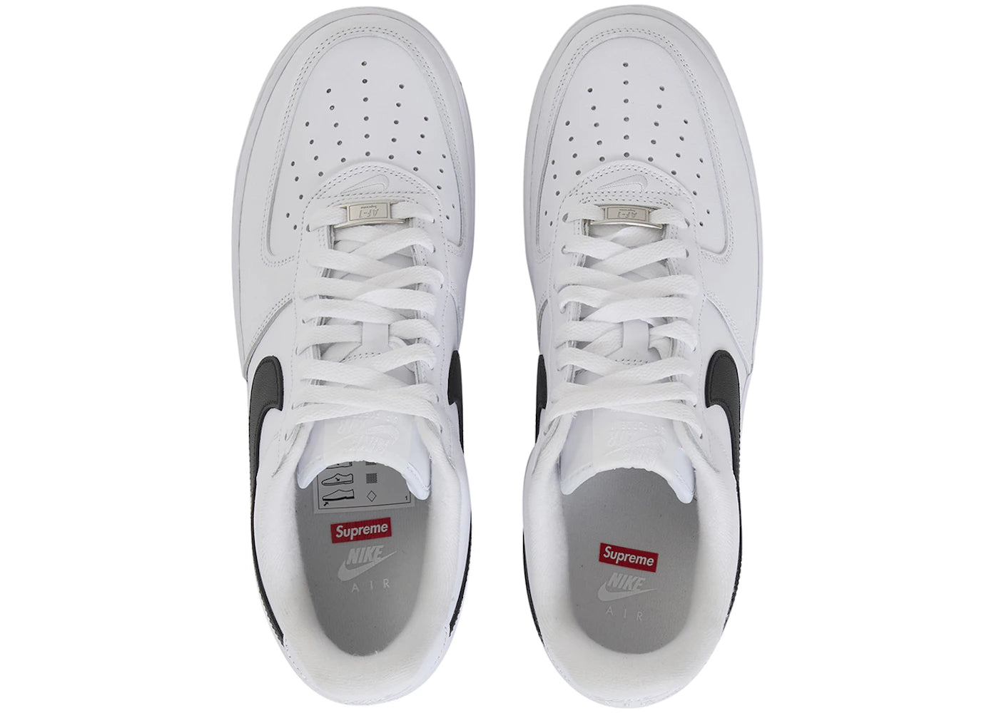 Nike Air Force 1 Low Supreme White Black - CU9225-102