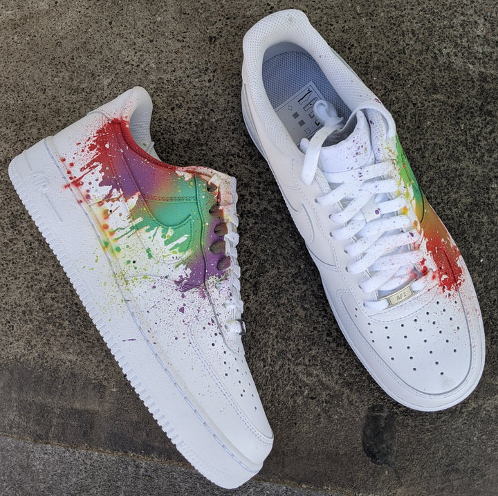 Splatter Custom Sneakers White
