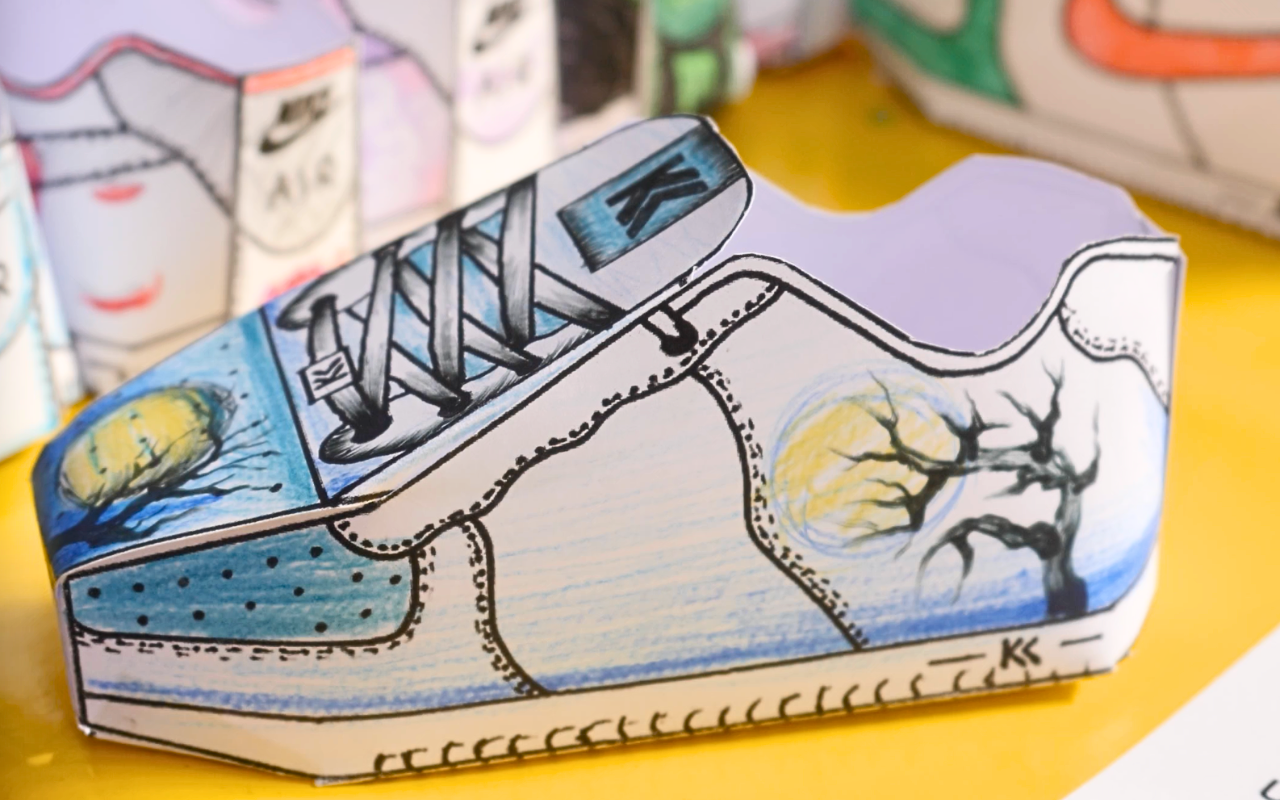 Sneakers en papier 3D pour les créatifs