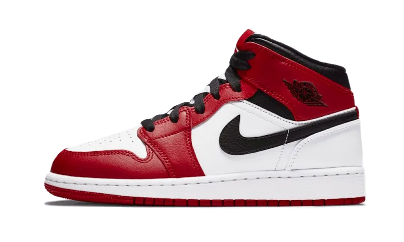 Nike Air Jordan 1 Mid Chicago White - 554275-173