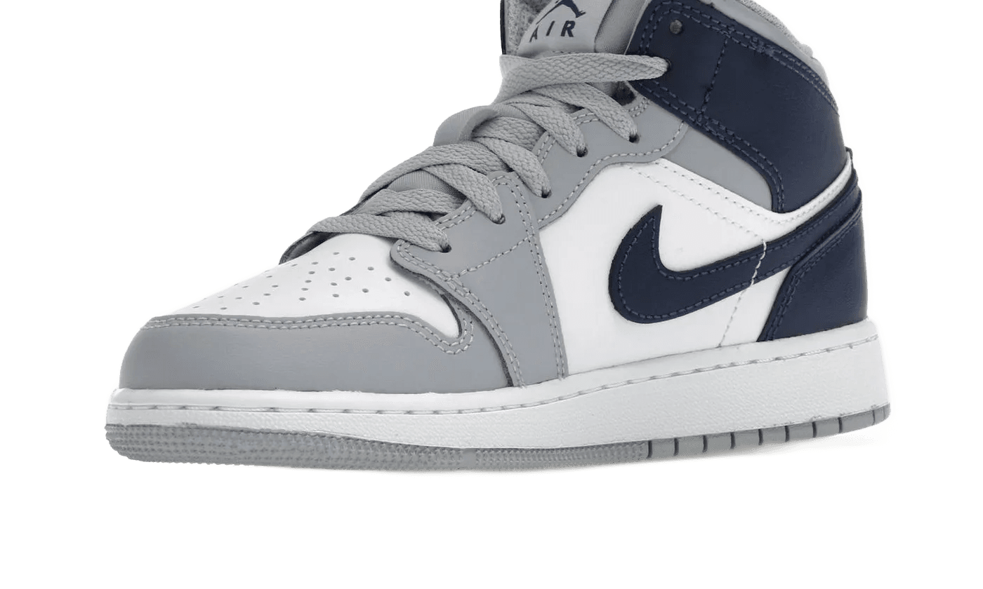 Nike Air Jordan 1 Mid Wolf Grey Midnight Navy - DQ8423-104